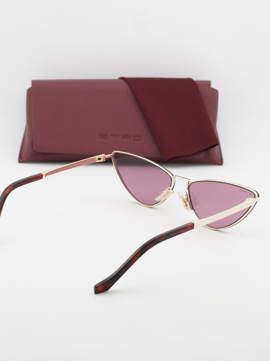 ETRO 0035/S 0000 W9 Cat Eye Sunglasses - Gold / Red